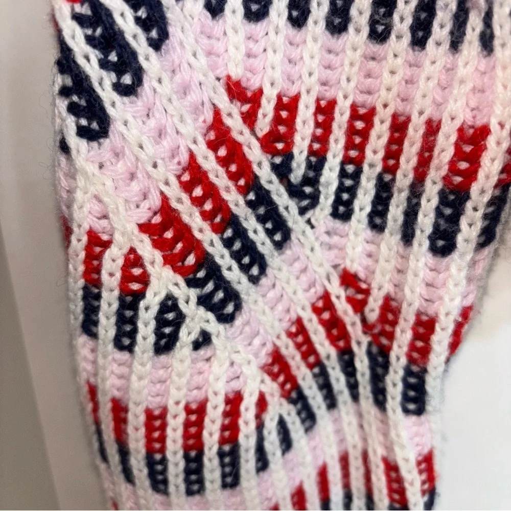 Tommy Hilfiger Red Black Striped Small - Picture 9 of 10